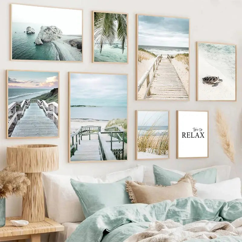 Affiche Murale – Scène de Plage & Océan | Impression sur Toile