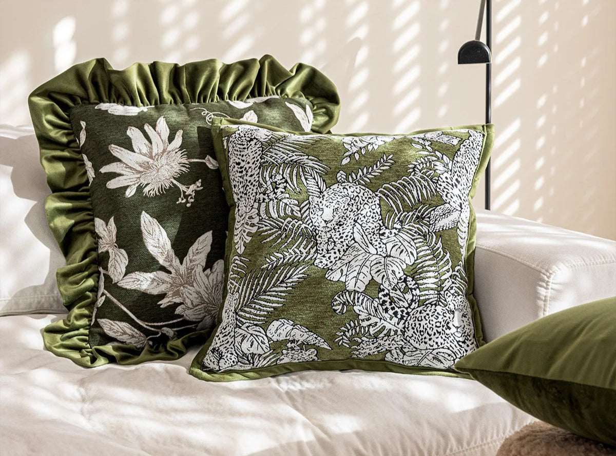 3-Pattern Cushion Cover – “Greenery” Collection