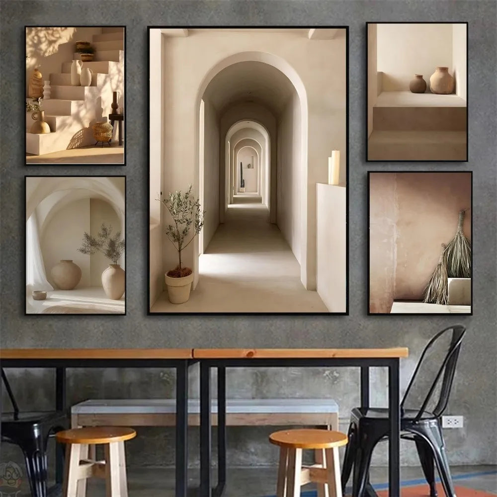 Affiche Murale – Architecture Marocaine & Nature Morte | Style Moderne & Bohème