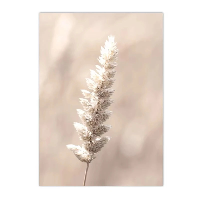 Affiche Murale – Fleurs Séchées, Pissenlit & Cheval | Impression sur Toile