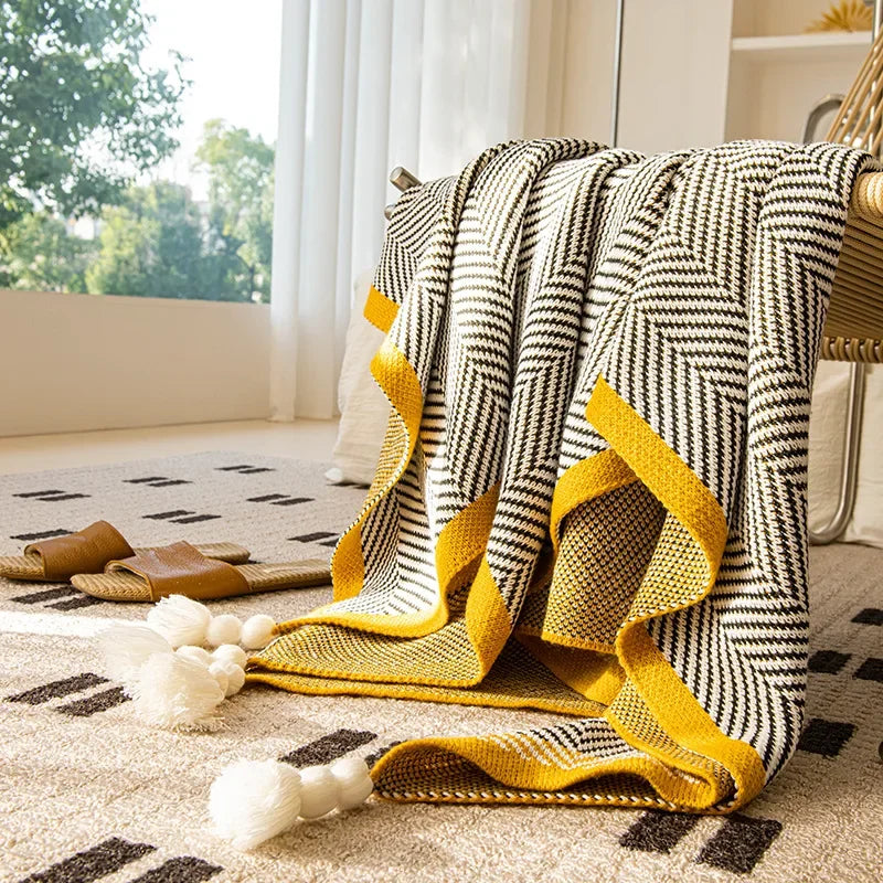 Jacquard plaid with chevron pattern