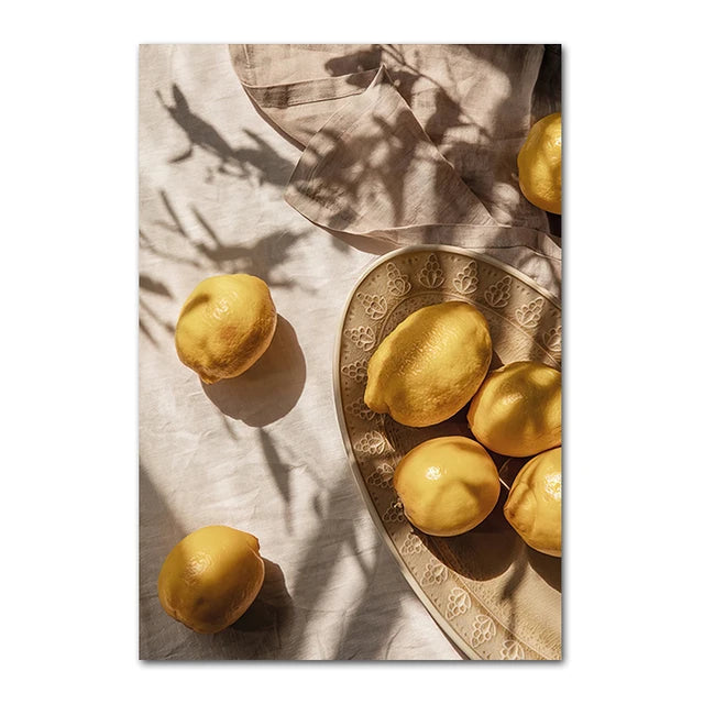 Affiche Murale – Récolte Méditerranéenne de Citrons & Oranges | Art sur Toile