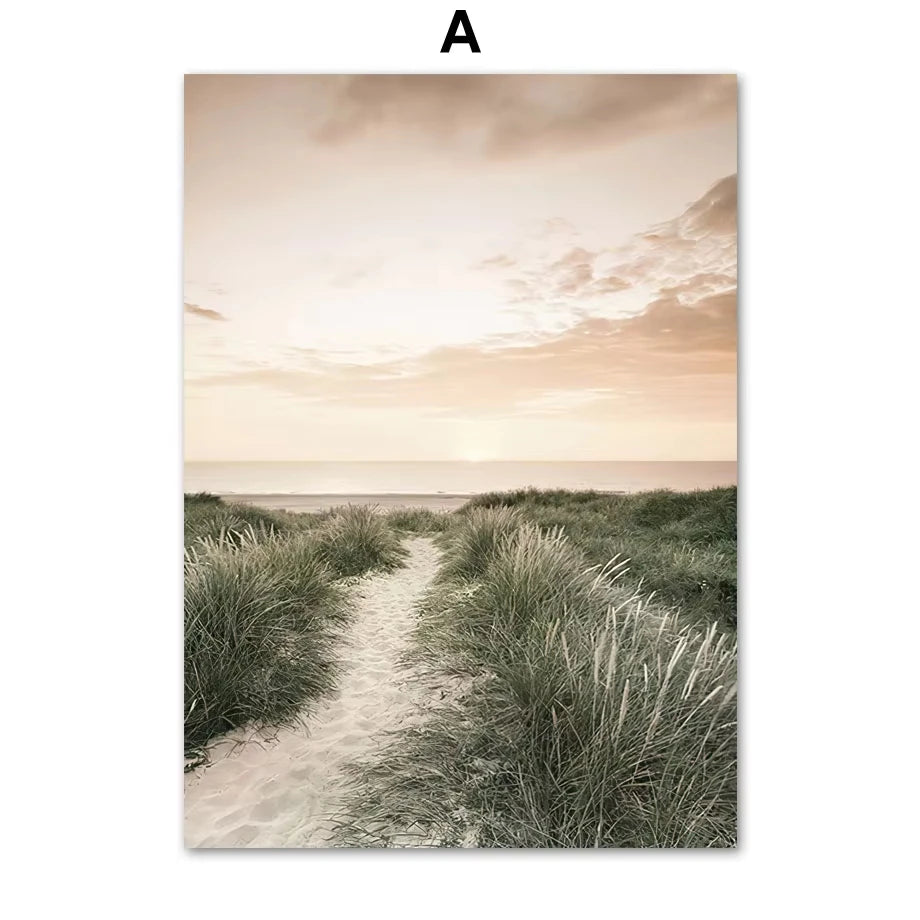 Affiche Murale – Lever de Soleil, Pont Suspendu & Détails Poétiques | Impression sur Toile