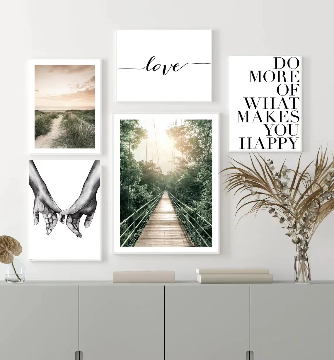 Affiche Murale – Lever de Soleil, Pont Suspendu & Détails Poétiques | Impression sur Toile