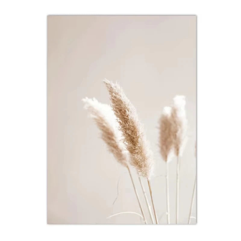Affiche Murale – Fleurs Séchées, Pissenlit & Cheval | Impression sur Toile