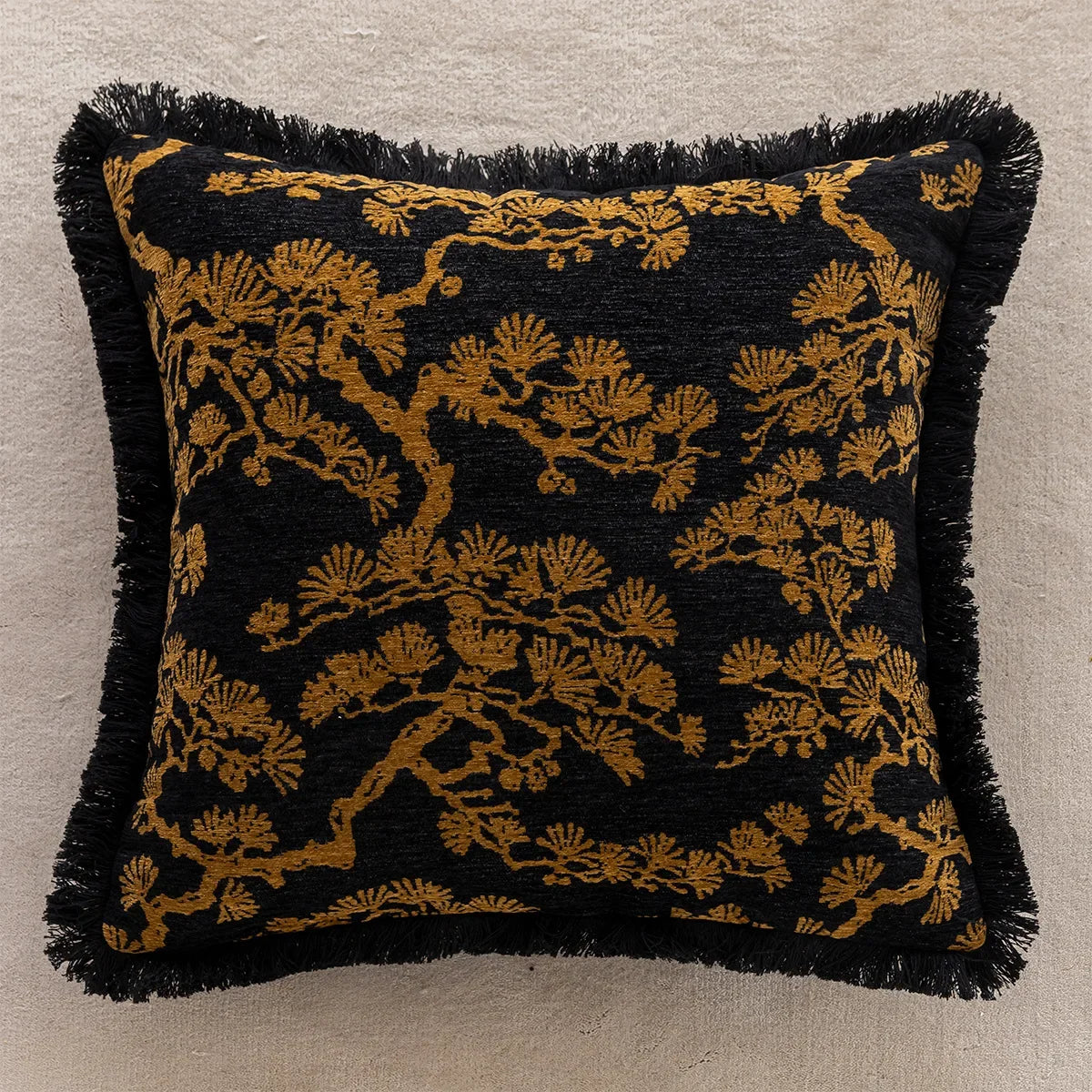 Embroidered Cushion Cover - Classic Chinese Style, Floral and Refined