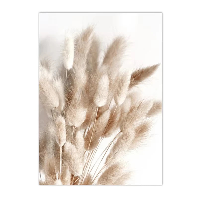 Affiche Murale – Fleurs Séchées, Pissenlit & Cheval | Impression sur Toile