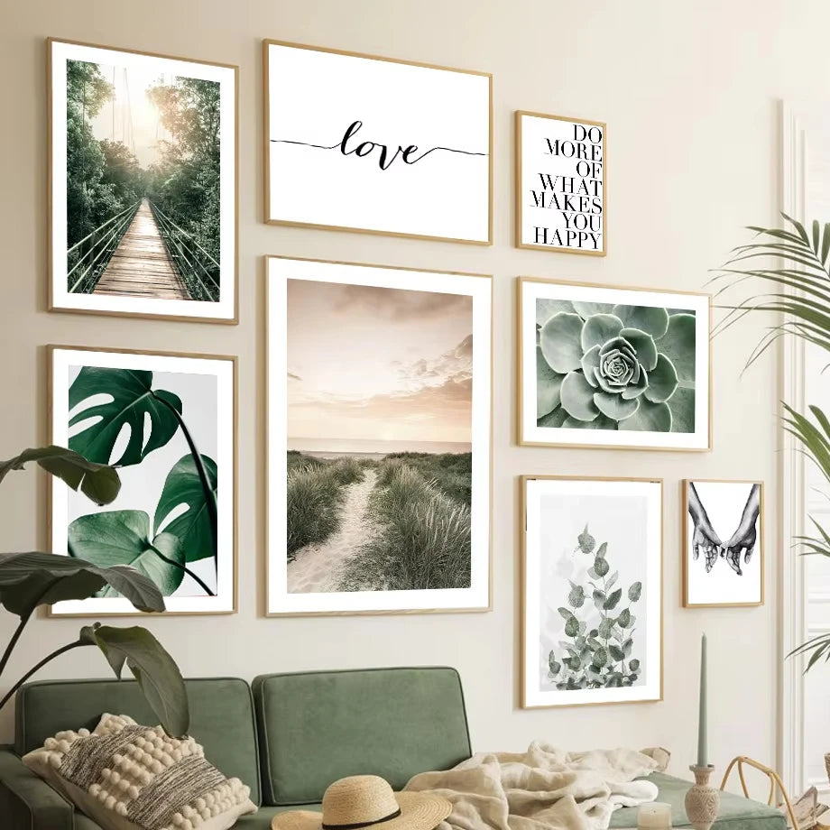 Affiche Murale – Lever de Soleil, Pont Suspendu & Détails Poétiques | Impression sur Toile