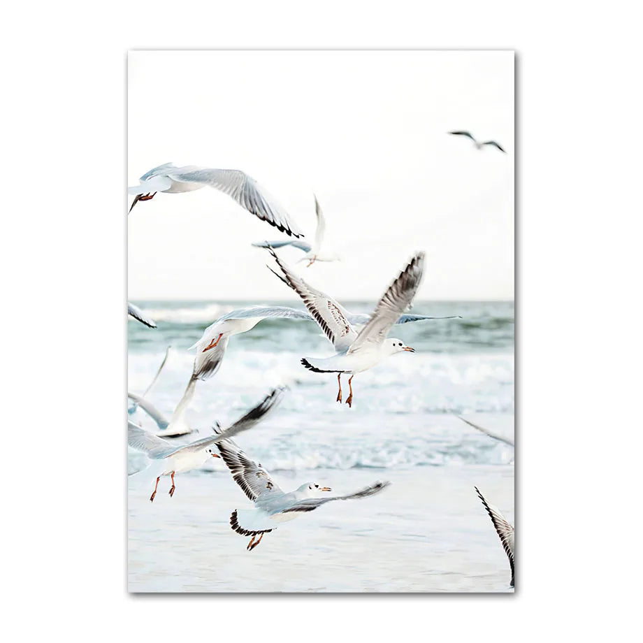 Affiche Murale – Scène de Plage & Océan | Impression sur Toile