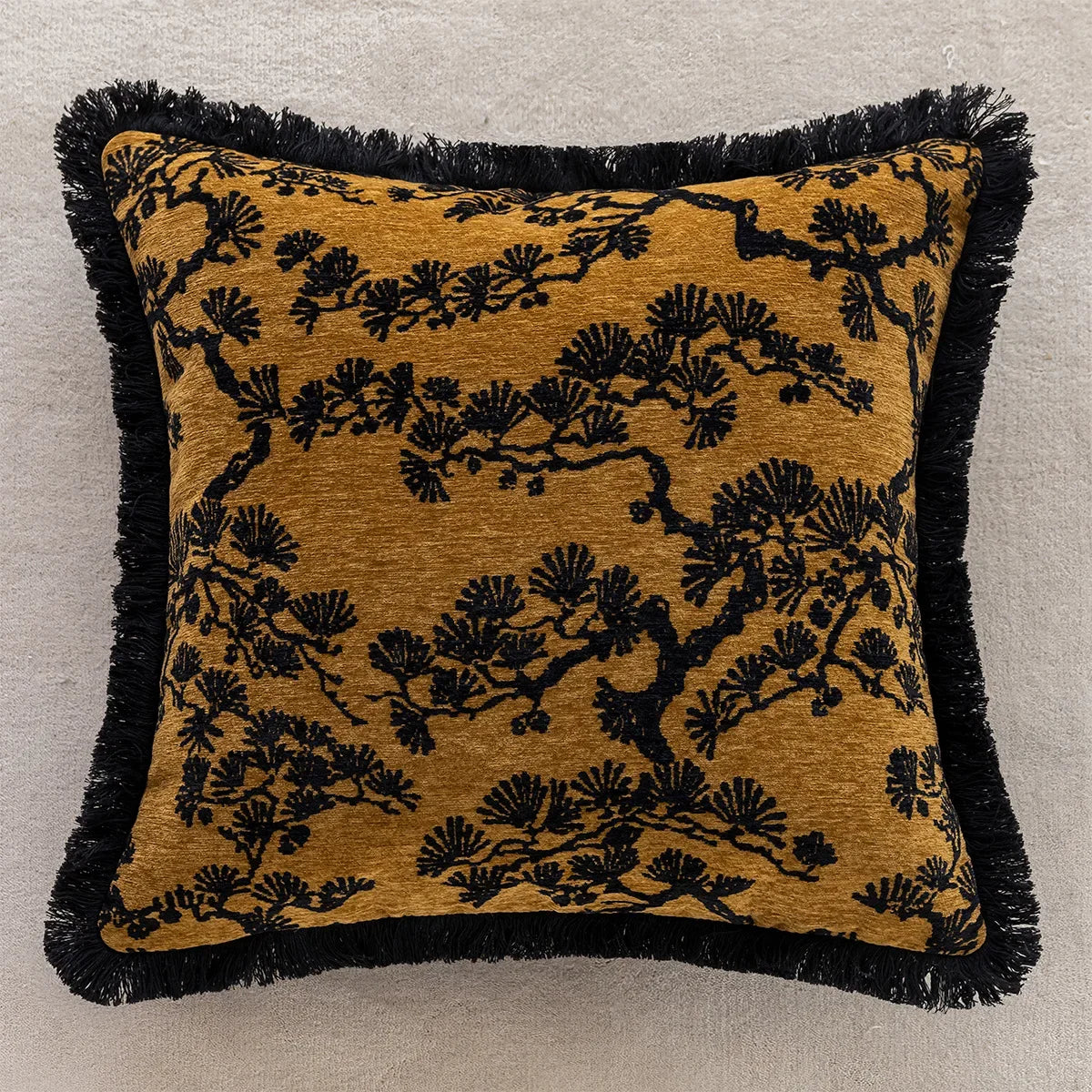Embroidered Cushion Cover - Classic Chinese Style, Floral and Refined