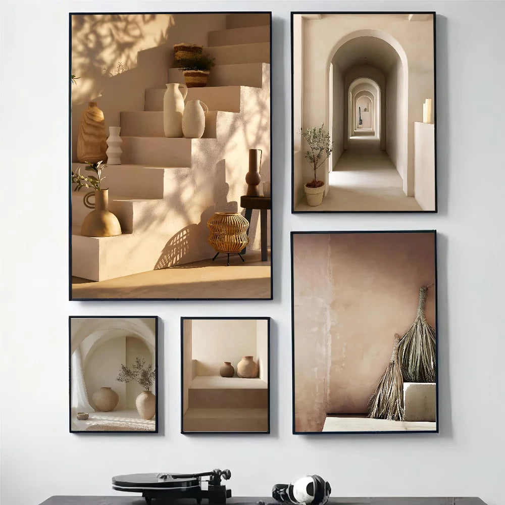 Affiche Murale – Architecture Marocaine & Nature Morte | Style Moderne & Bohème