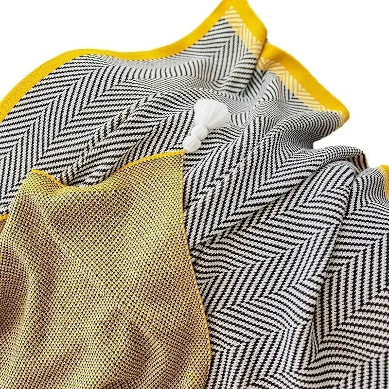 Jacquard plaid with chevron pattern