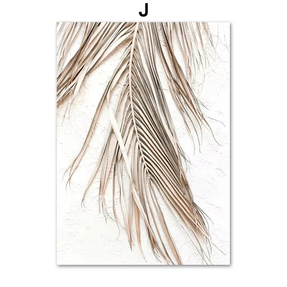 Affiche Murale – Phare, Palmier, Coquillage & Pissenlit | Impression sur Toile