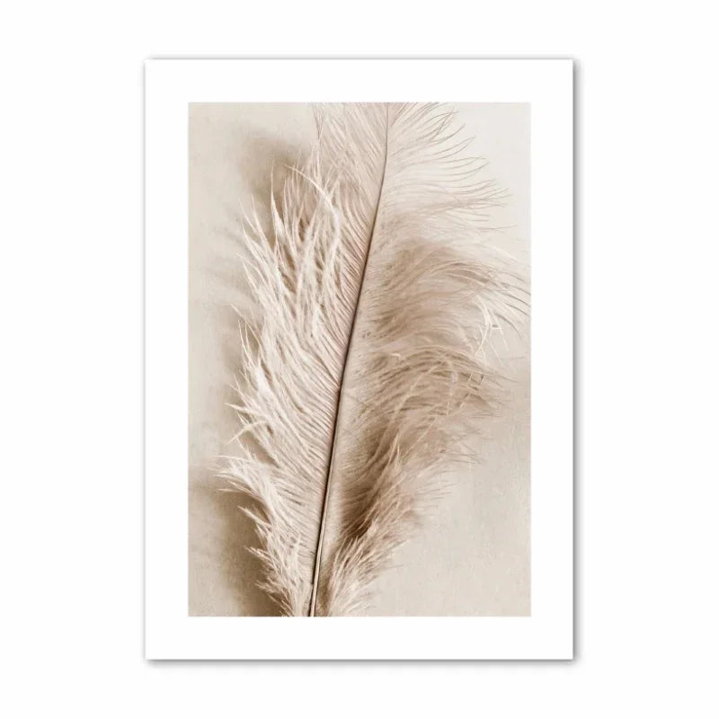 Affiche Abstraite Minimaliste – Feuille d’Érable & Paysage de Plage | Impression sur Toile