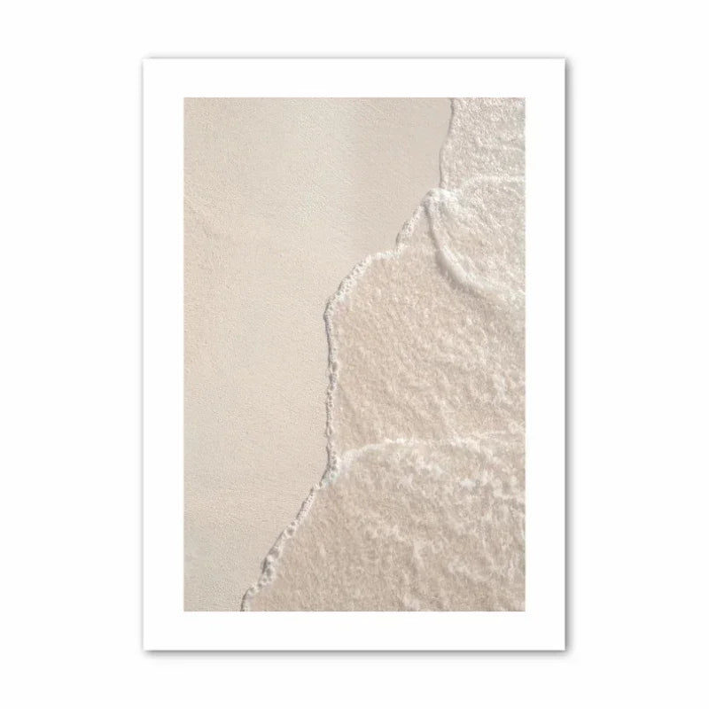 Affiche Abstraite Minimaliste – Feuille d’Érable & Paysage de Plage | Impression sur Toile
