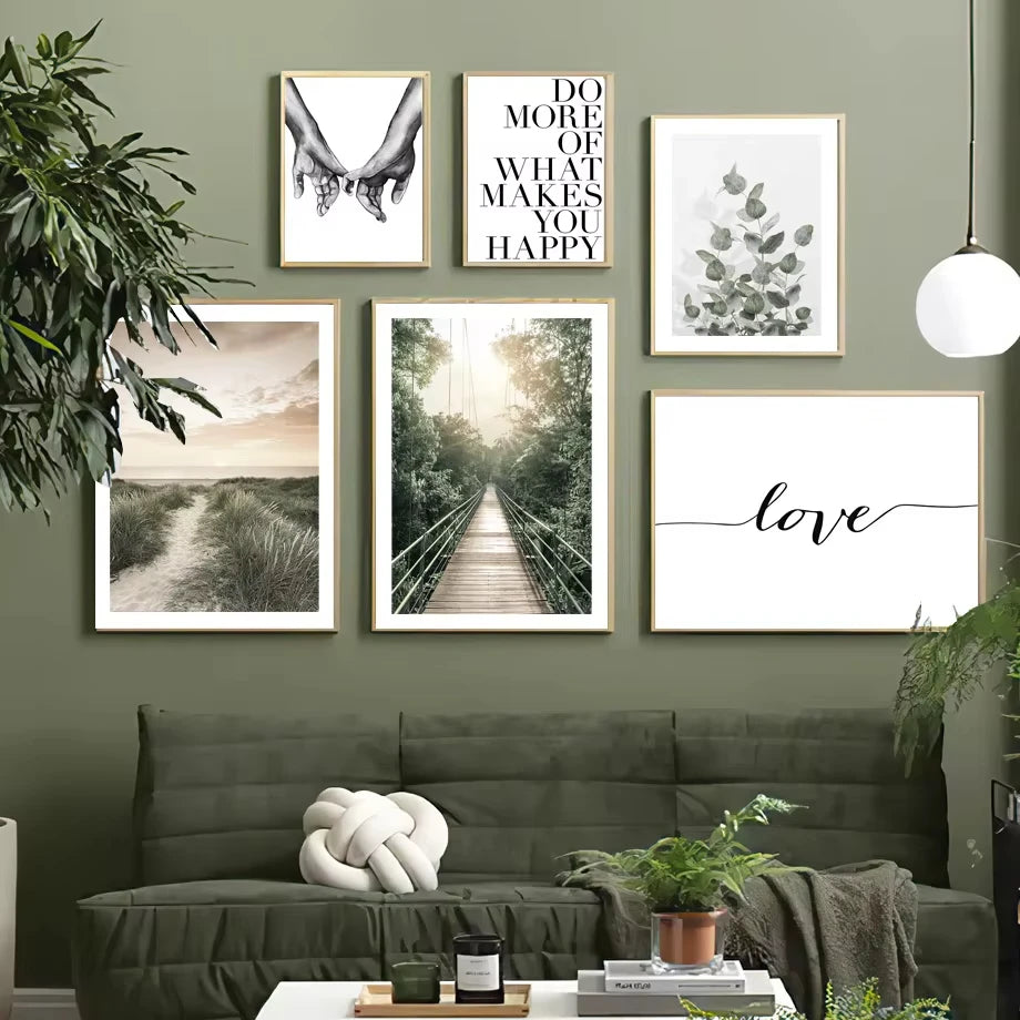 Affiche Murale – Lever de Soleil, Pont Suspendu & Détails Poétiques | Impression sur Toile