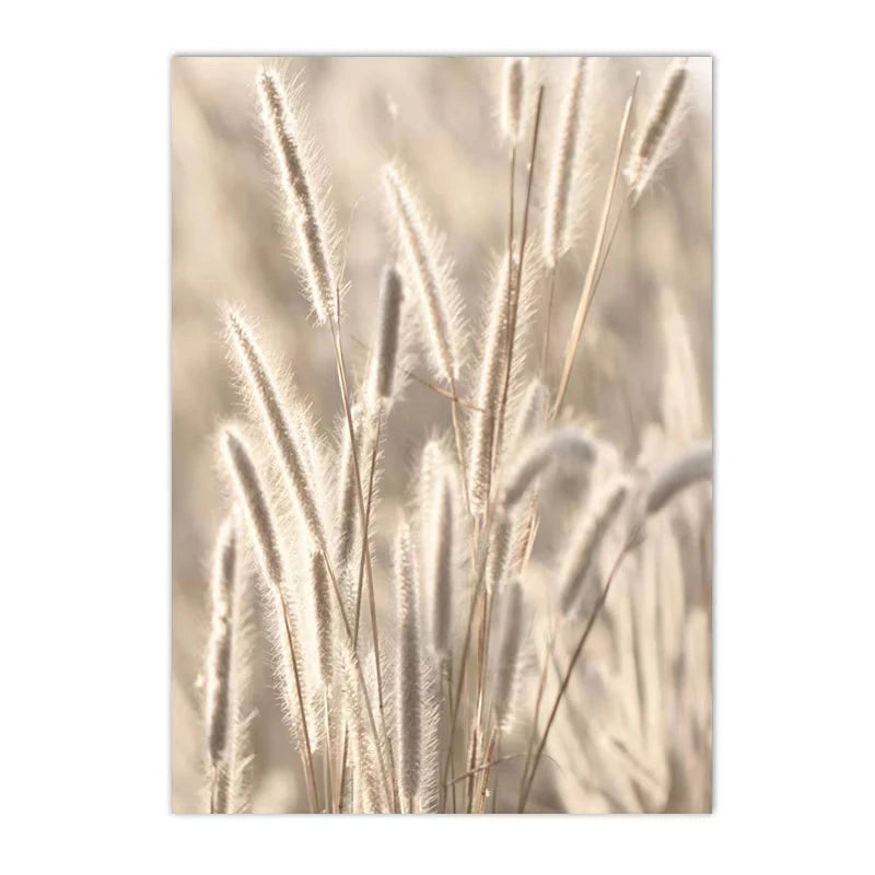 Affiche Murale – Fleurs Séchées, Pissenlit & Cheval | Impression sur Toile