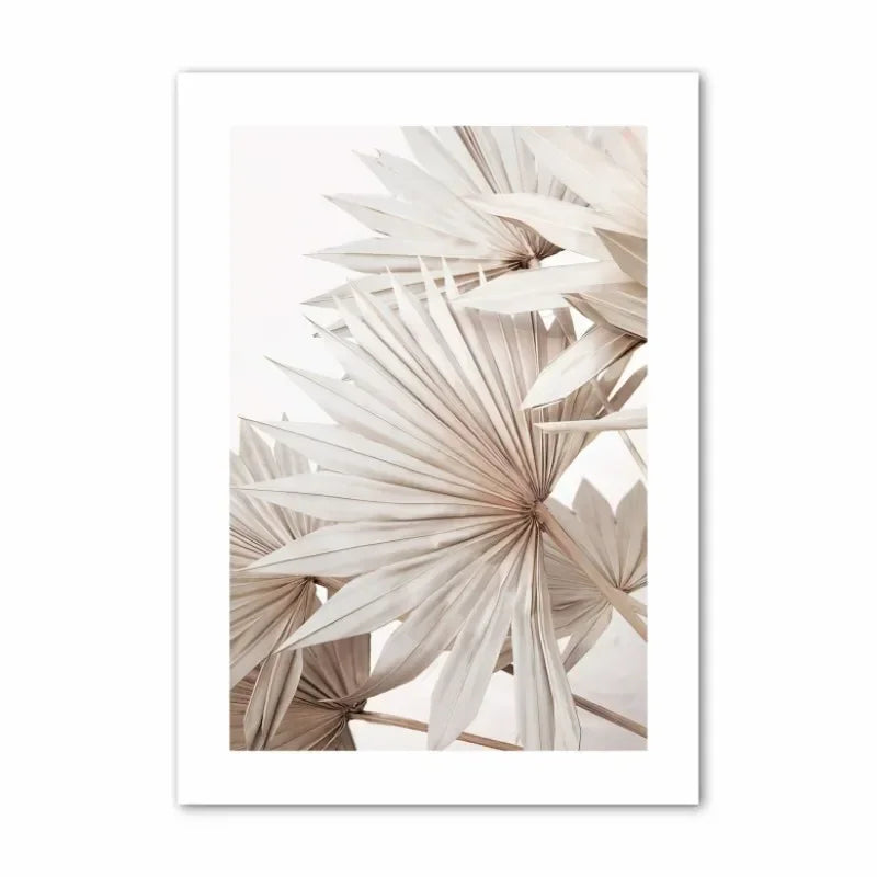Affiche Abstraite Minimaliste – Feuille d’Érable & Paysage de Plage | Impression sur Toile