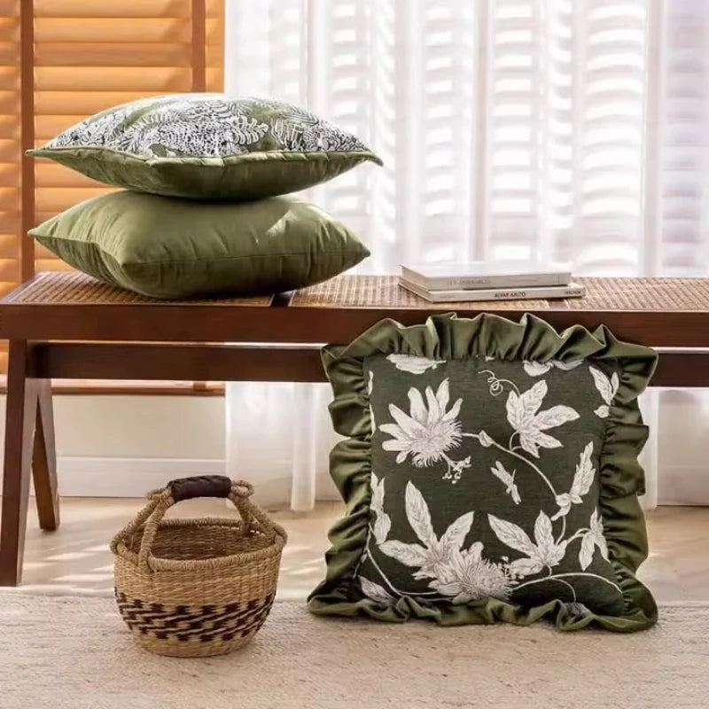 3-Pattern Cushion Cover – “Greenery” Collection