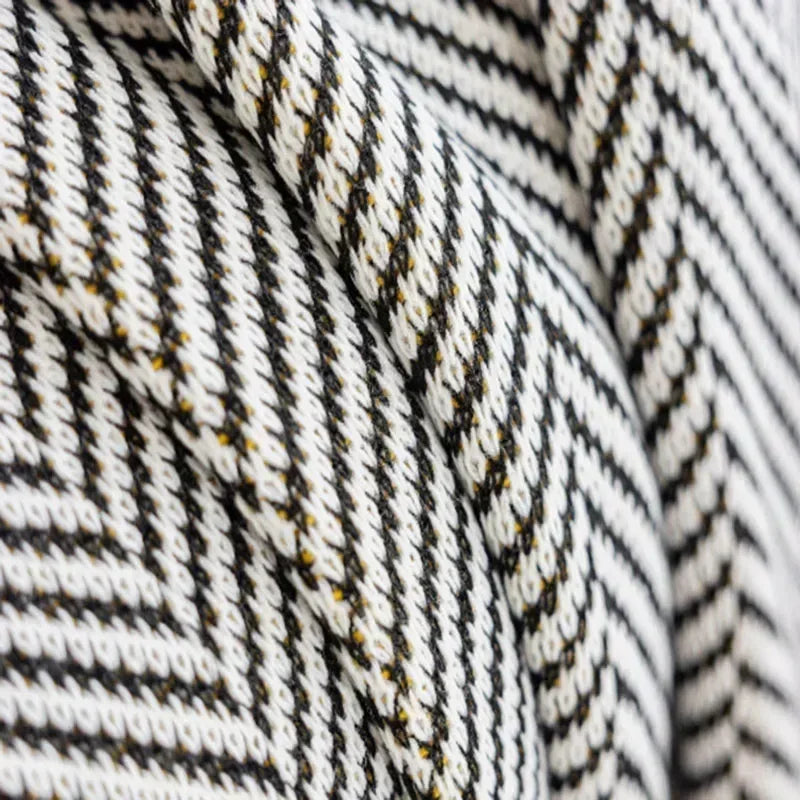Jacquard plaid with chevron pattern