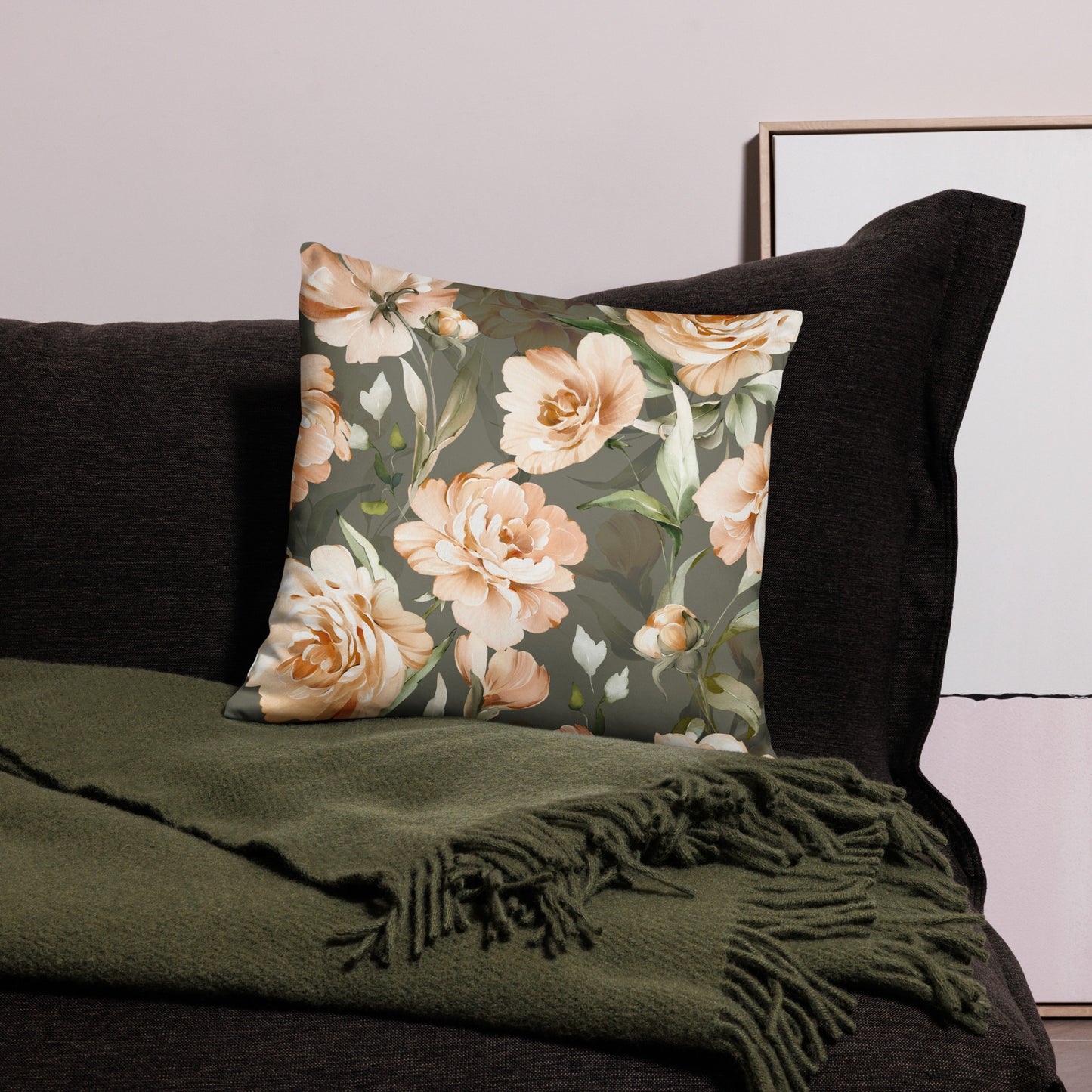 Coussin "Rose Champêtre"