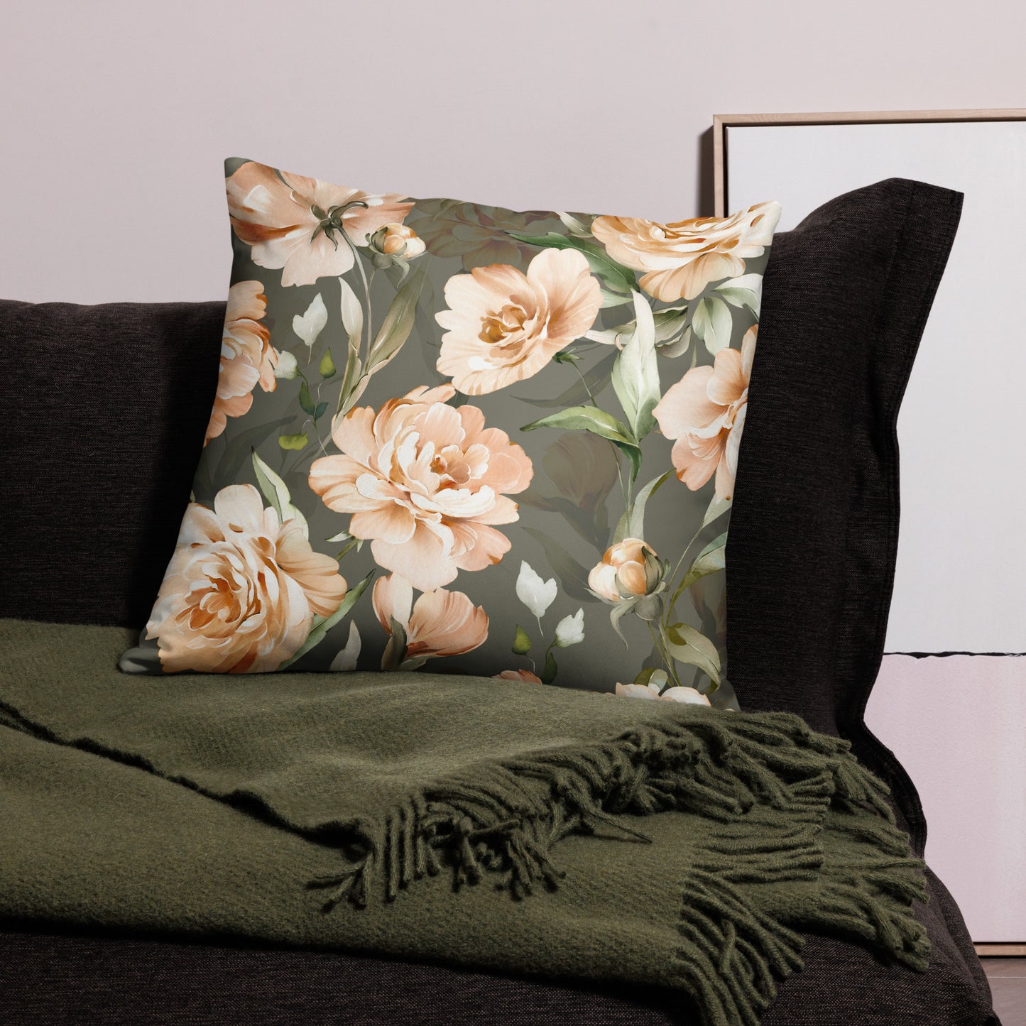 Coussin "Rose Champêtre"
