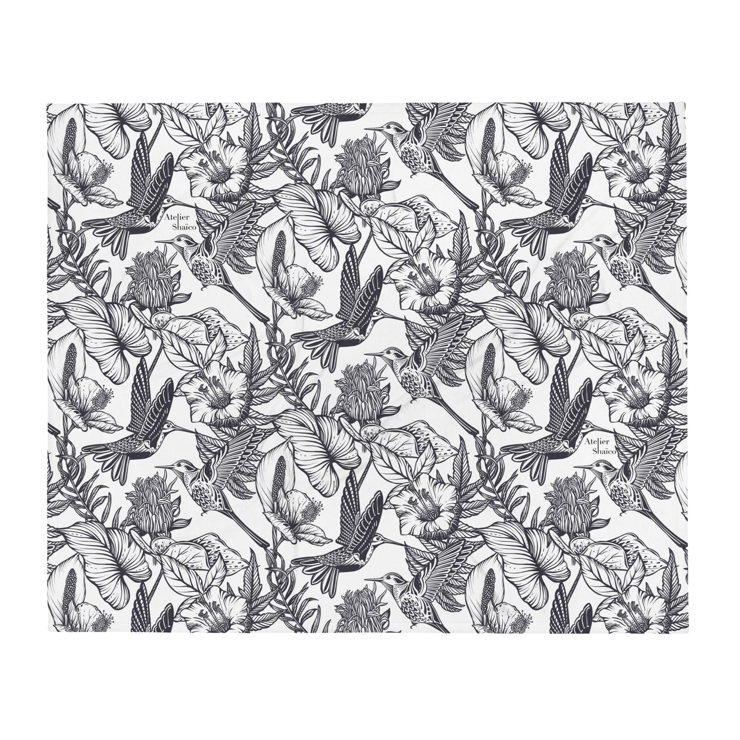 Plaid "héliconia" exclusivité ATELIER SHAICO
