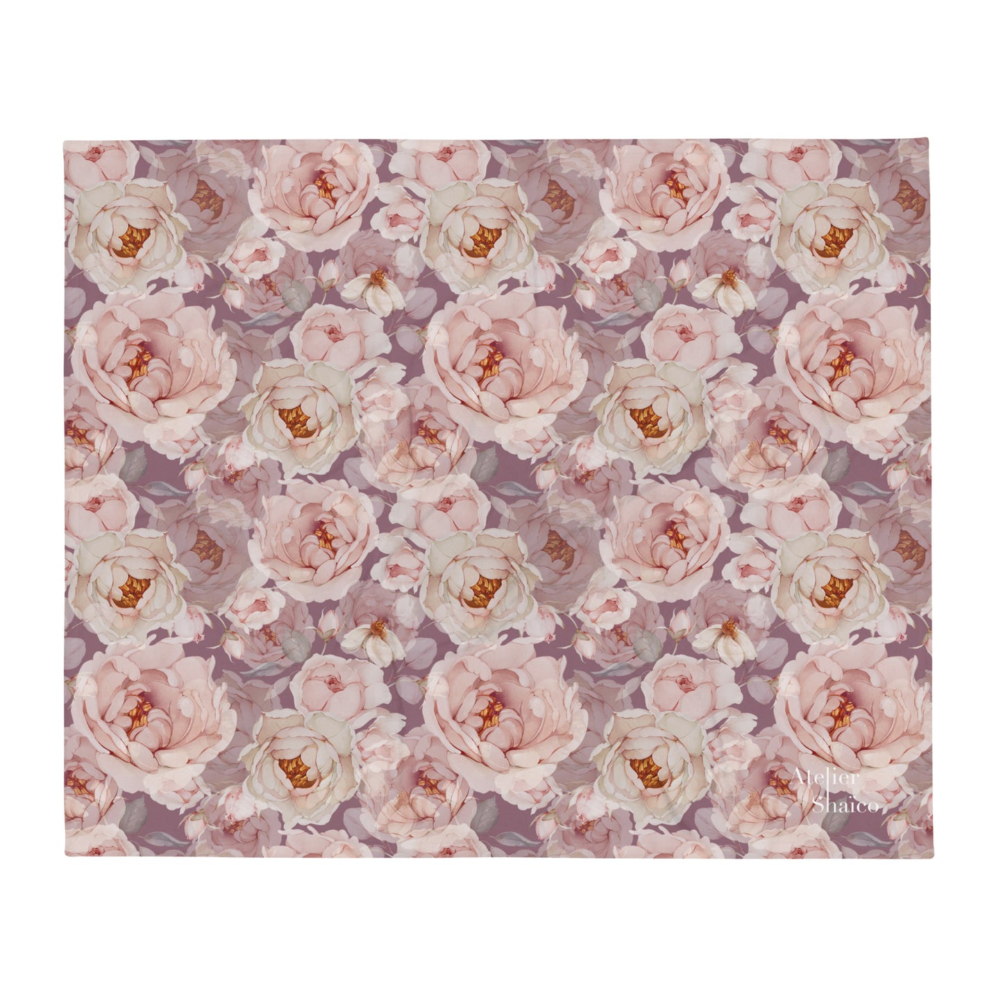 Plaid "Rose du matin" exclusivité ATELIER SHAICO