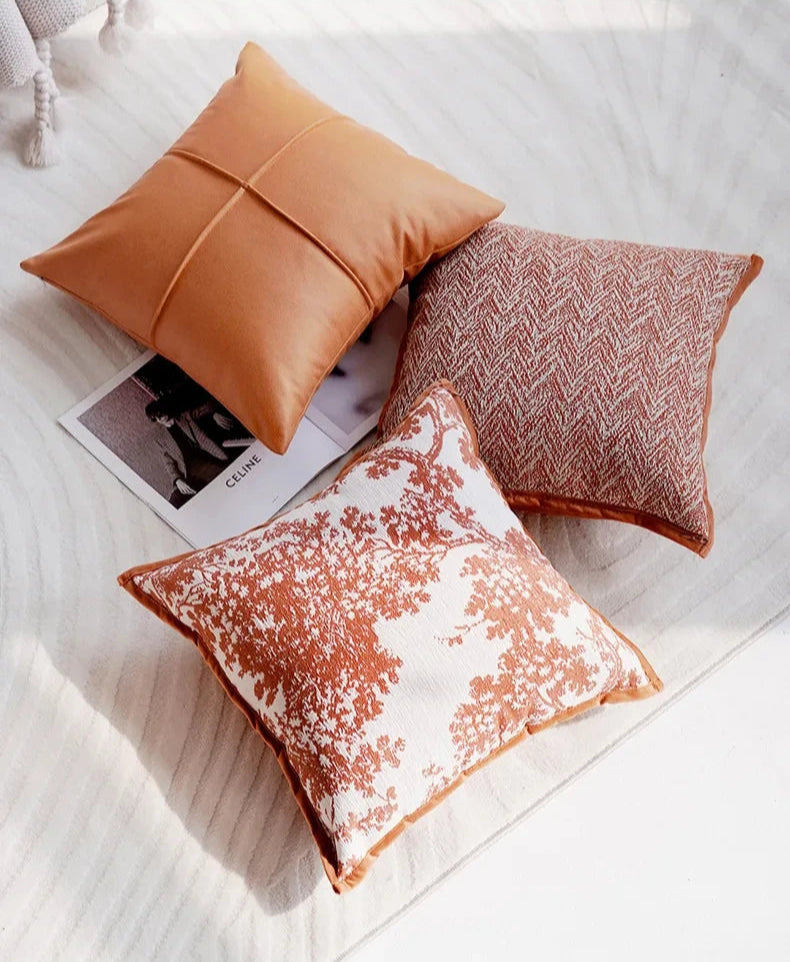 Housse de coussin décoratives – Collection "Coucher d’Ambre"