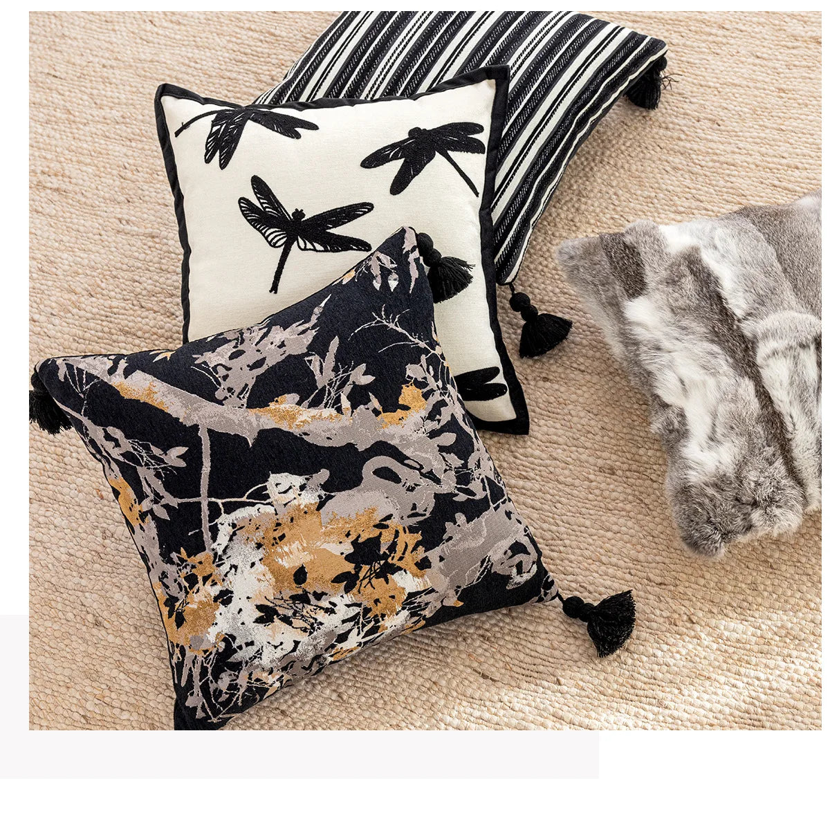 Decorative cushion cover 4 patterns – Retro &amp; Modern Collection