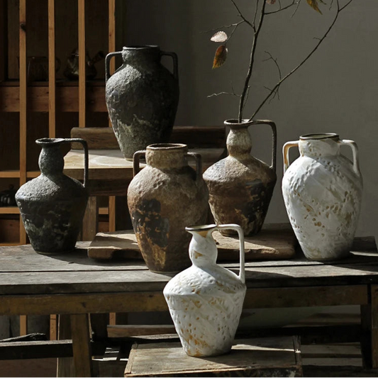 “Brown Earth” Ceramic Vase, 2 Shapes