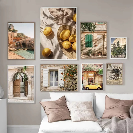 Affiche Murale – Récolte Méditerranéenne de Citrons & Oranges | Art sur Toile