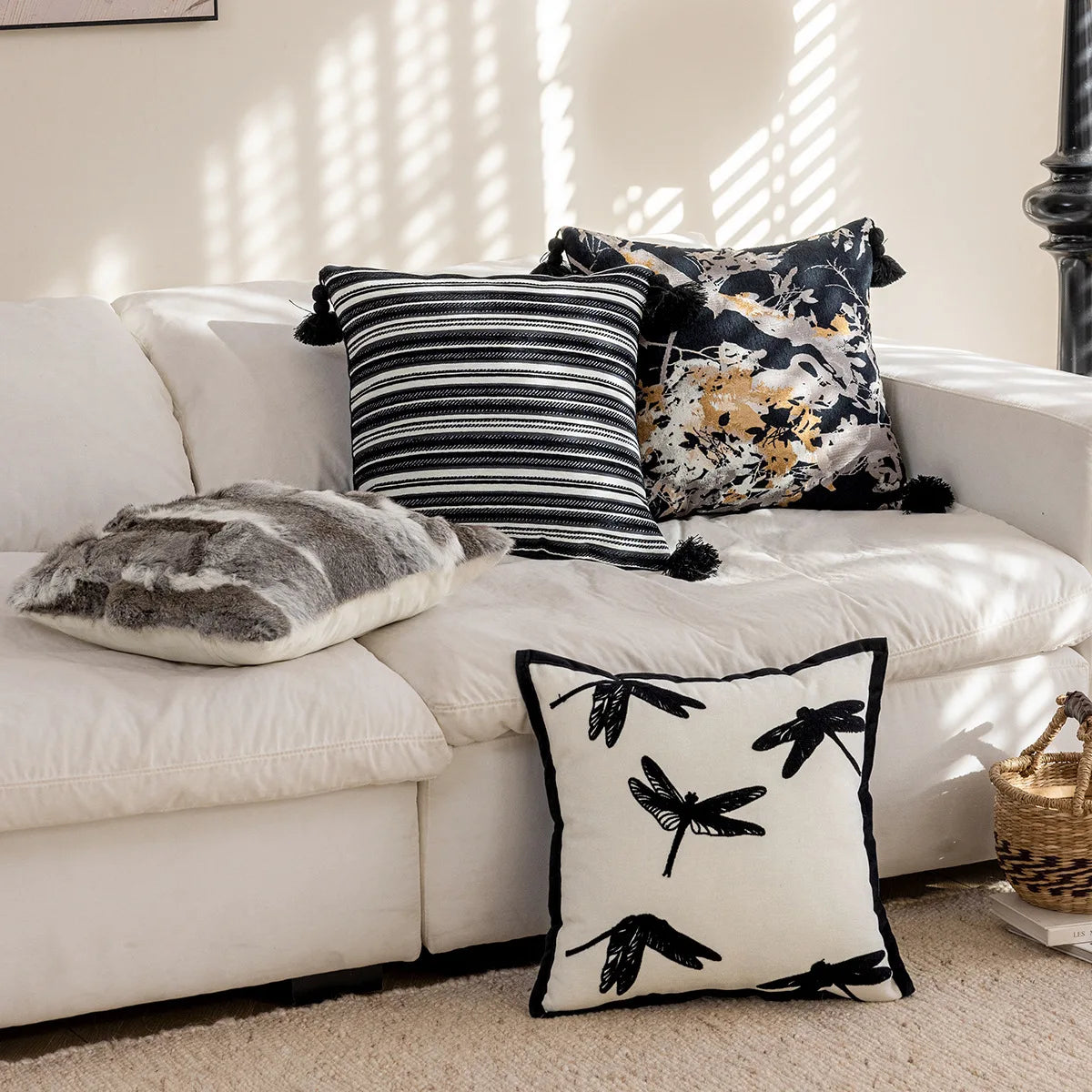Decorative cushion cover 4 patterns – Retro &amp; Modern Collection