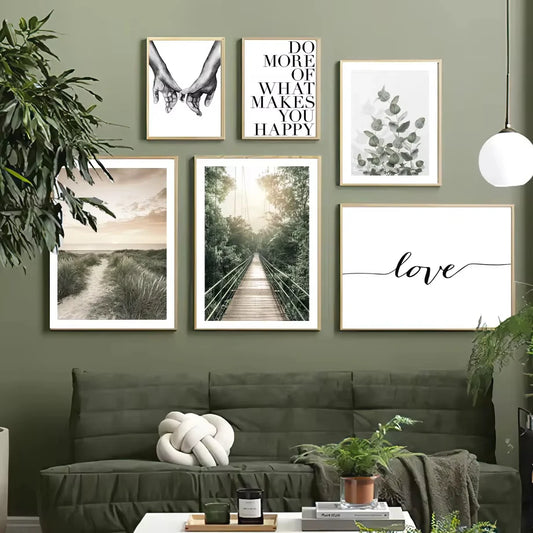 Affiche Murale – Lever de Soleil, Pont Suspendu & Détails Poétiques | Impression sur Toile