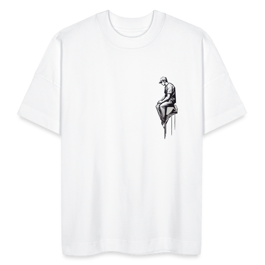 T-shirt bio skateur oversize - white